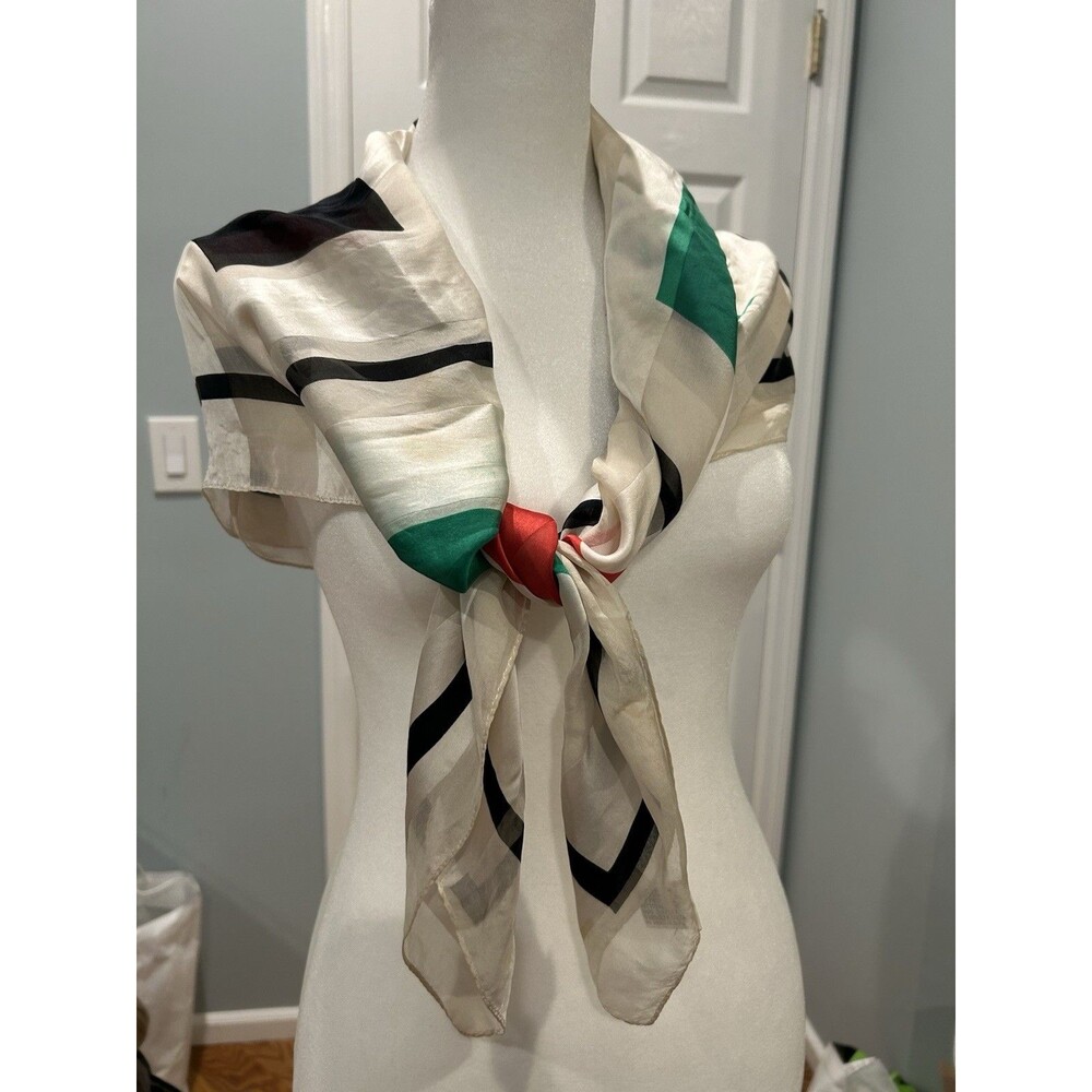 Vintage Echo 34โ Square Silk Scarf